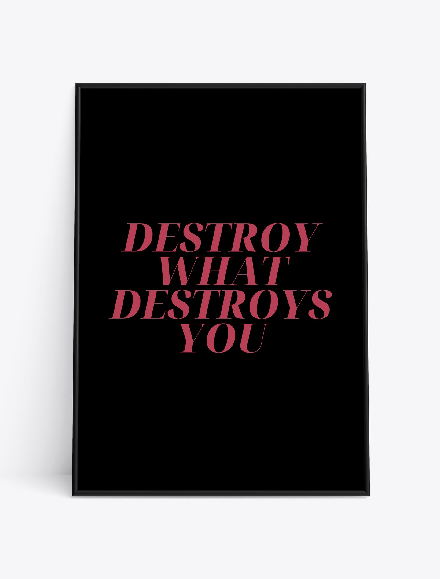 DESTROY WHAT DESTROYS YOU