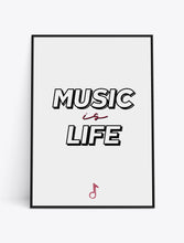 Load image into Gallery viewer, MUSIC IS LIFE (WHITE VERSION)
