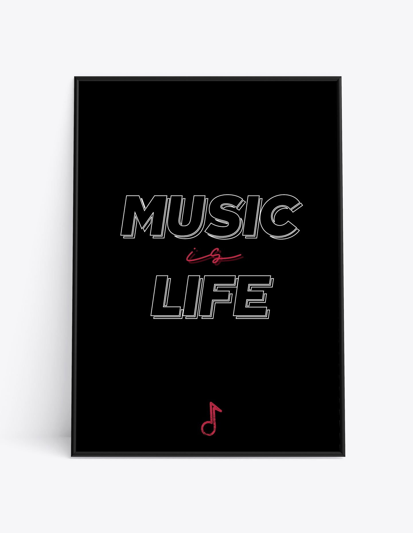 MUSIC IS LIFE (BLACK & WINE)