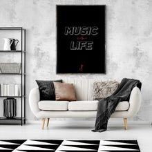 Load image into Gallery viewer, MUSIC IS LIFE (BLACK &amp; WINE)
